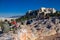 Athens, Greece, January 30 2018: People enjoy the view to the city of Athens from the hill of Areopagus