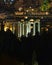 Athens Greece, night view of Olympian Zeus temple ruins