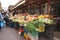 ATHENS - GREECE - OCTOBER 05 2018 Fruit and vegetable market in the Monastiraki district