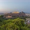 Athens Greece, Parthenon and Acropolis panoramic view in the twilight