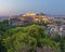 Athens Greece, Parthenon and Acropolis view in the twilight