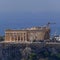 Athens Greece, parthenon famous temple on acropolis hill, north view