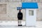 Athens, Greece. Presidential guard with a coronavirus protective mask infront of Greek Parliament building