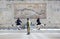 Athens, Greece. Presidential guards with a coronavirus protective mask infront of Greek Parliament building