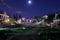 Athens Greece, the roman forum under the moonlight