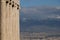 Athens and hills seen beyond Erechtheion colonnade