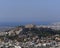 Athens panoramic city view, with Parthenon ancient Greek temple on Acropolis hill