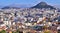 Athens panoramic view with Lycabettus hill, from Anafiotika area, Greece