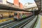 ATHENS - Urban metro station with subway train