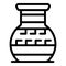 Athens vase icon outline vector. Greek temple