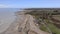 Atherington and Climping beach in West Sussex aerial footage