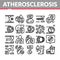 Atherosclerosis Vessel Collection Icons Set Vector Illustrations