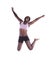 Athlete african woman jumping