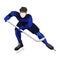 Athlete with ice-hockey stick playing hockey vector illustration