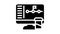 athlete monitoring system glyph icon animation