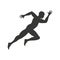 Athlete running character icon