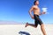 Athlete running sport - fitness runner in desert