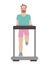 Athlete running on a treadmill concept flat vetor illustration flat style