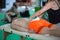Athlete`s Back Professional Massage after Fitness Activity - Wellness and Sport