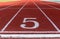 Athlete Track or Running Track with numbers five