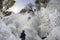 Athletes at Manyavsky waterfall fell into an avalanche