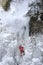 Athletes at Manyavsky waterfall fell into an avalanche