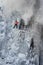 Athletes at Manyavsky waterfall fell into an avalanche