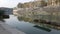 Athletes rowing a boat in Tiber river in Rome, Italy