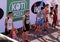 Athletes on the start of the 110 meters hurdles on IAAF World U20 Championship in Tampere, Finland 11 July, 2018.