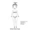 Athletic Body Shape Female Body Shape Sketch. Hand Drawn Vector Illustration Isolated on a White Background.