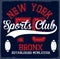 Athletic Dept. New york Varsity Sport vector print and varsity.