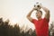 Athletic Man Throwing Soccer Ball