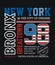 Athletic New York Bronx Typography Design