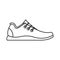 Athletic shoe icon, outline style