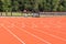 Athletics running track detail