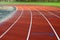 Athletics sport stadium running track lines marks