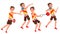 Athletics Young Man Player Vector. Man. Sportsman Win Concept. Various. Race Competition. Hurdle long Jump. Flat Athlete