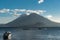 Atitlan Lake in Guatemala. Volcano in Background. Lake Atitlan is the deepest lake in all of Central America with a maximum depth