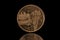 Atlanta 1996 olympics commemorative coin isolated on black