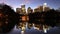 Atlanta, Georgia city center at night with reflections