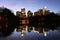 Atlanta, Georgia skyline at night with reflections