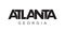 Atlanta, Georgia, USA typography slogan design. America logo with graphic city lettering for print and web