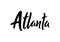 Atlanta hand-lettering calligraphy. Hand drawn brush calligraphy.