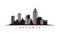 Atlanta skyline and landmarks silhouette vector