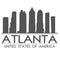 Atlanta Skyline Silhouette Design City Vector Art