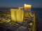 Atlantic City aerial view at night, NJ, USA