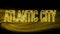 Atlantic City Gold glitter lettering, Atlantic City Tourism and travel, Creative typography text banner