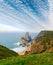 Atlantic coast view in cloudy weather, Portugal