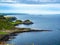 Atlantic coastline with Giantâ€™s Causeway in Northern Ireland, UK