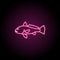 Atlantic croaker neon icon. Simple thin line, outline vector of fish icons for ui and ux, website or mobile application
